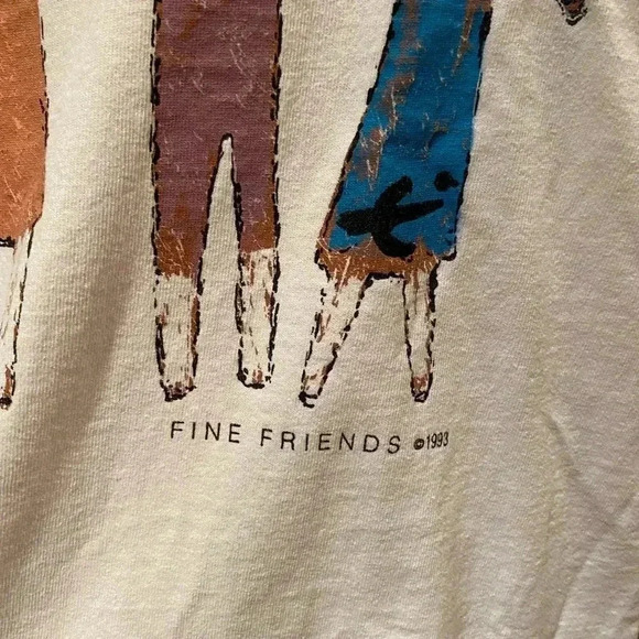 FINE FRIENDS 1993 VINTAGE ART TOP L - Picture 5 of 5